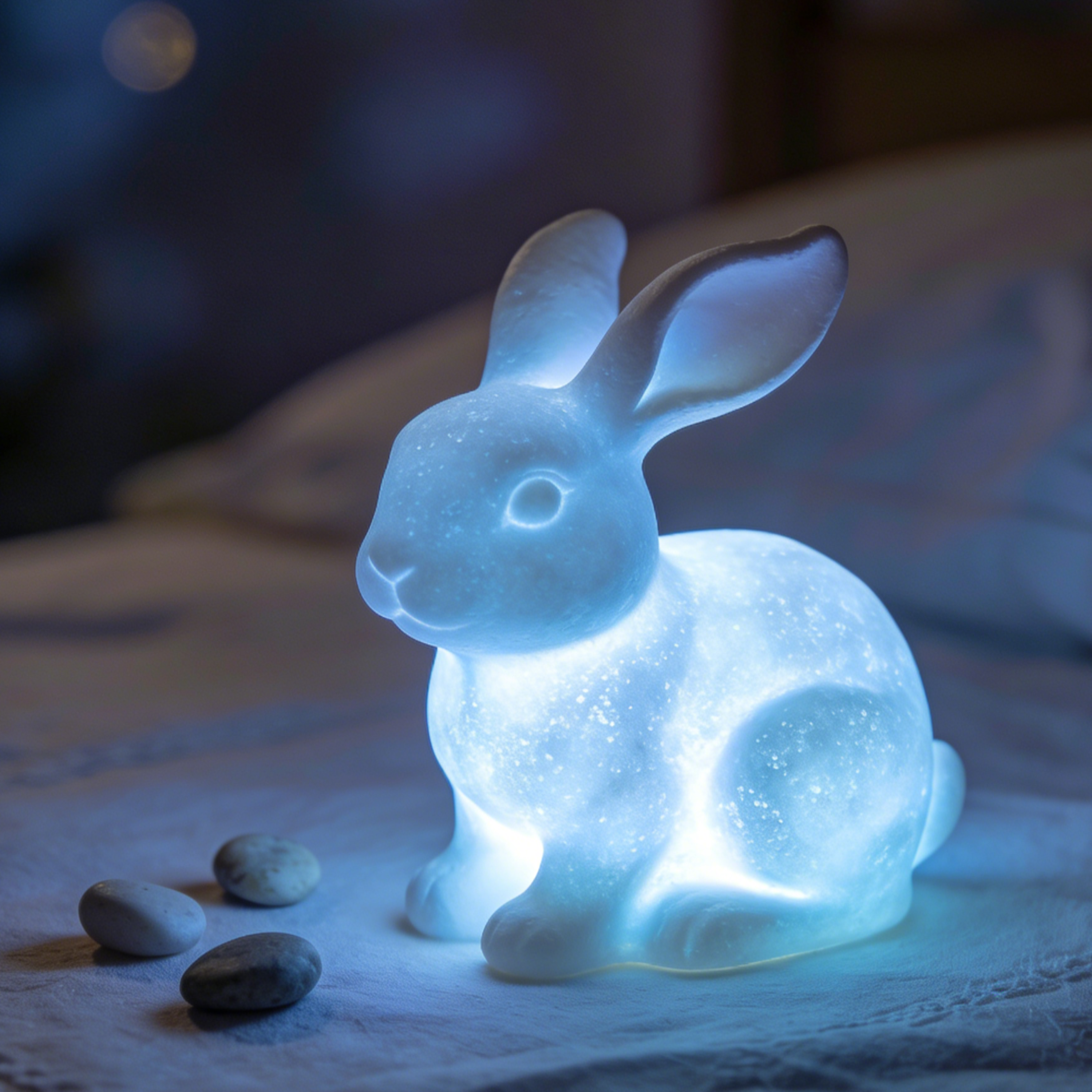 Gypsum Night Lights - Rabbit-Shaped