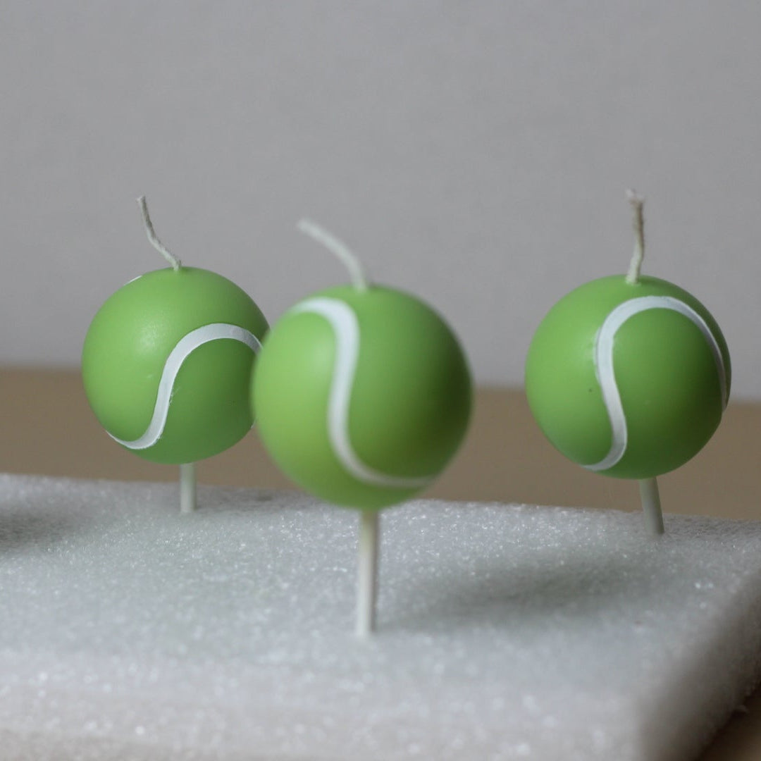 Pet Birthday Candles - Tennis Shaped