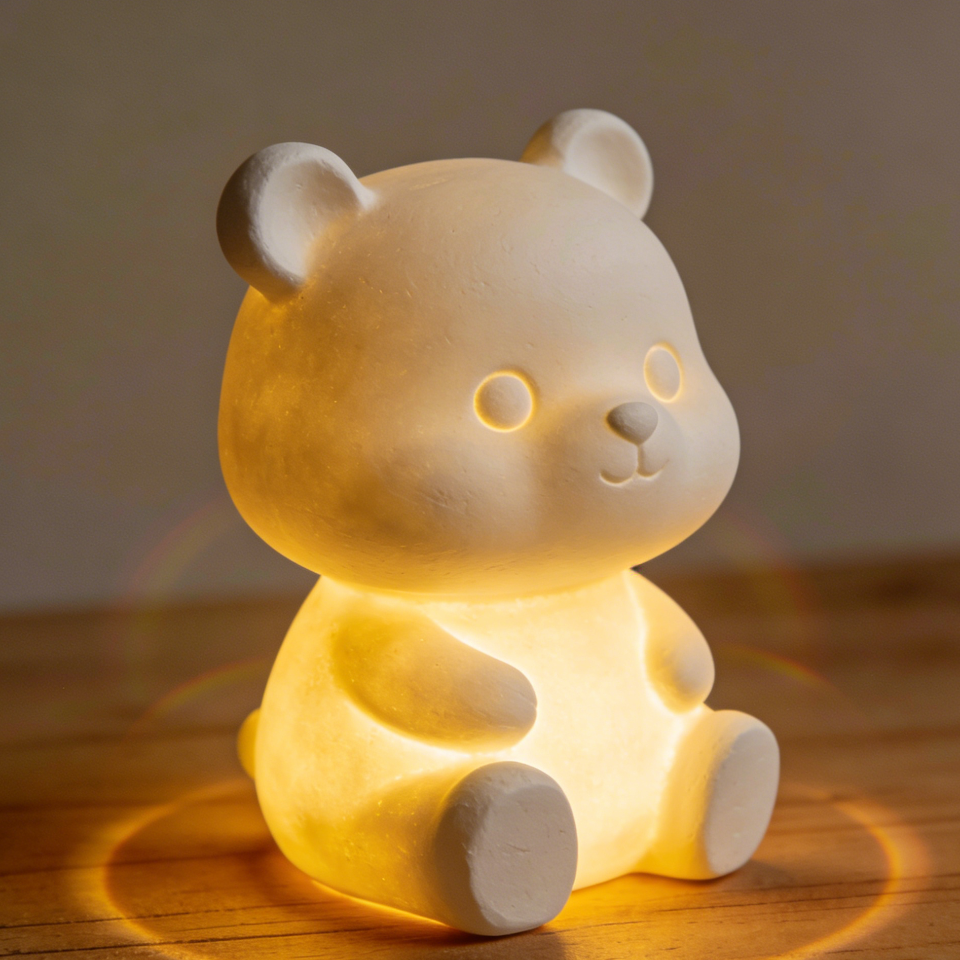 Gypsum Night Lights - Bear-Shaped