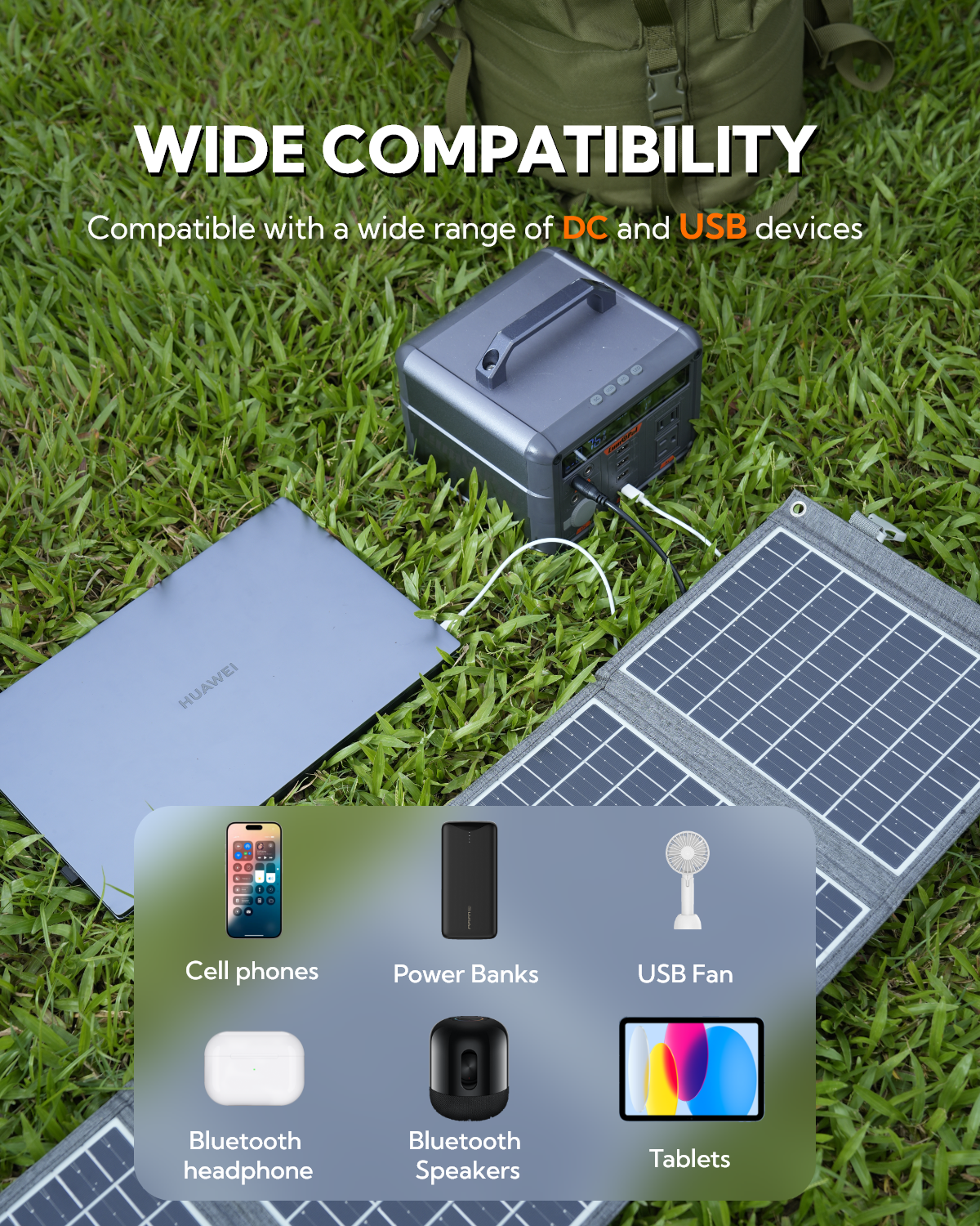 LUM Solar 40 Portable Solar Panel-Gray